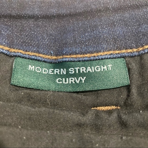 RALPH LAUREN RLR Sz 18W Modern Straight Dark Wash Curvy  Jeans - Picture 6 of 8